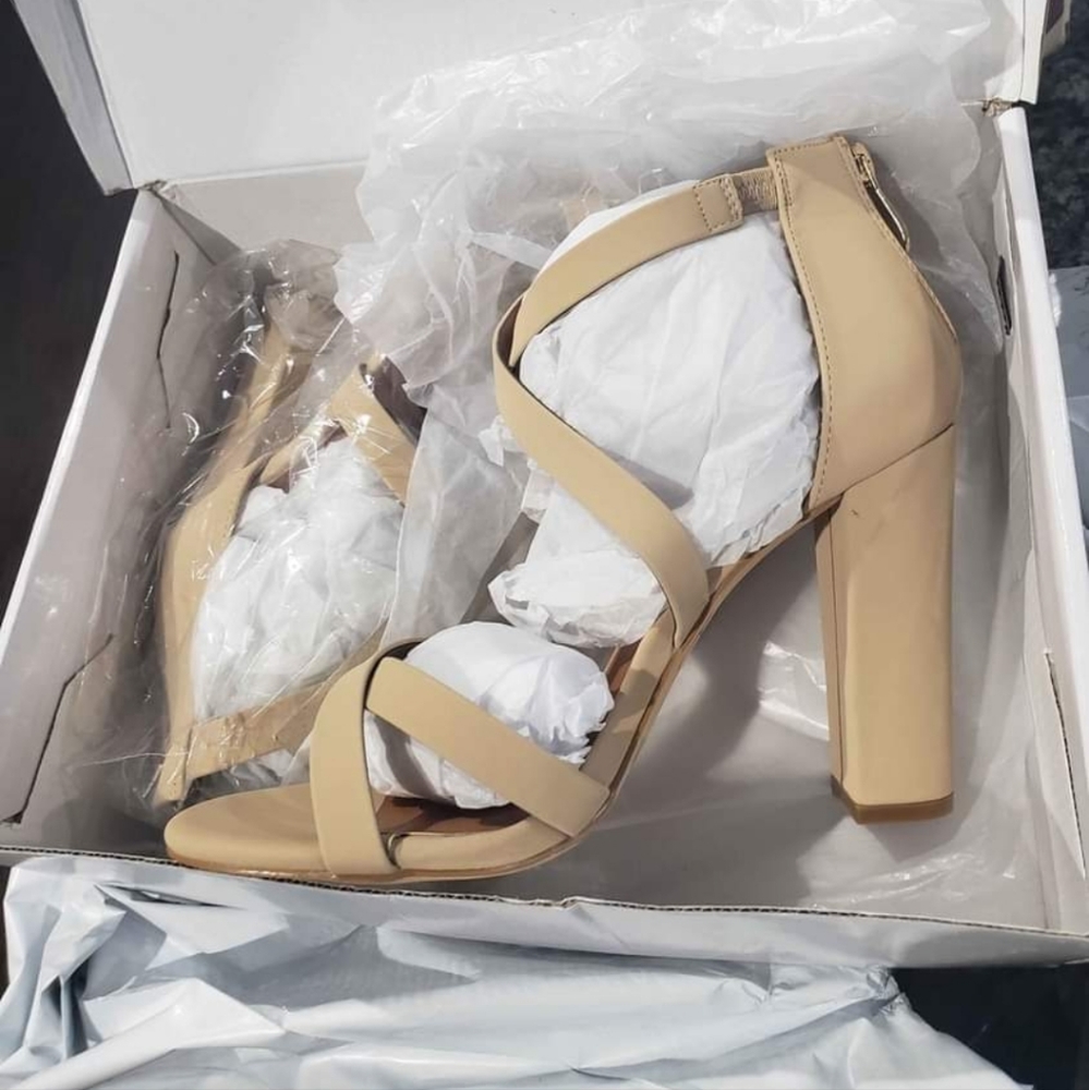 Beige Heels Size 8